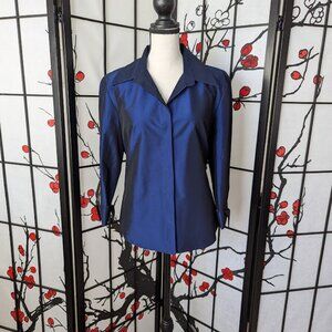 Coldwater Creek Dark Blue Shimmery Blouse